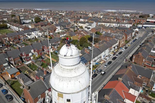 There are stunning sea views from the top of the tower