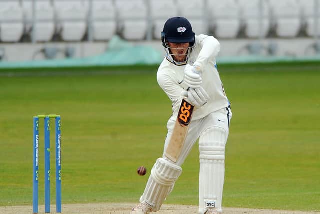 Dom Bess batting for Yorkshire on day four against Kent (Picture: Dave Williams)