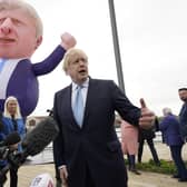 Boris Johnson during a visit to Hartlepool after the Tory party's by-election win.