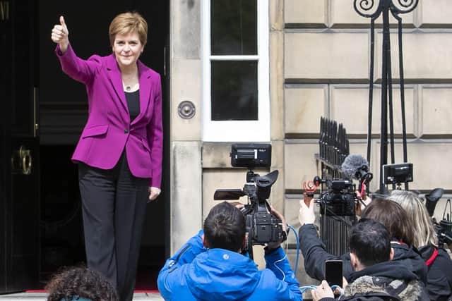 Nicola Sturgeon returnsw to Bute House after being re-elected as First Minister of Scotland.