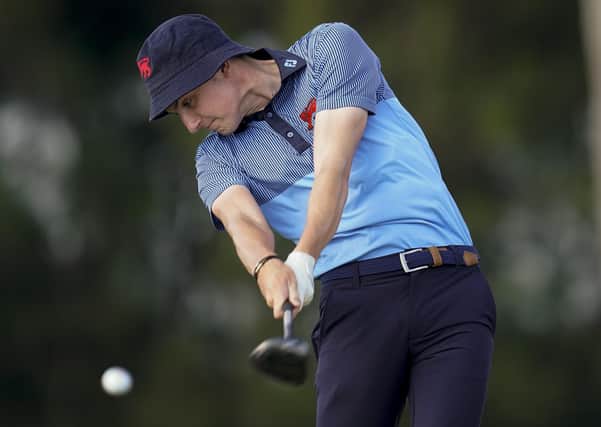 Driving force: Yorkshire's Barclay Brown in Walker Cup action.
