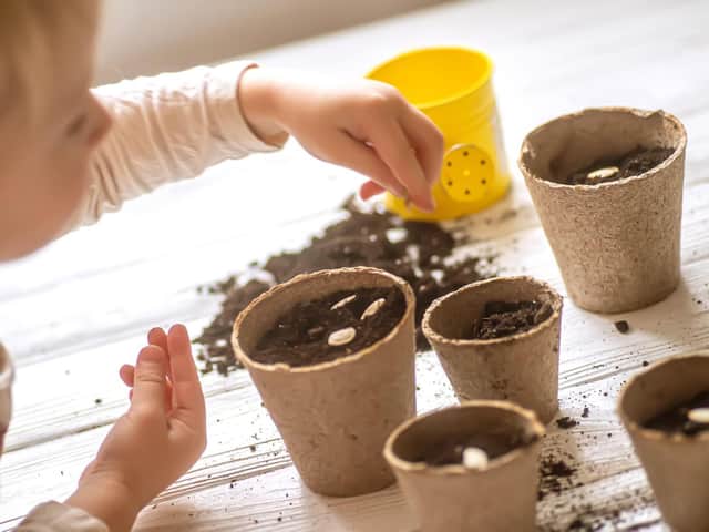 Children can develop a love of gardening from an early age.