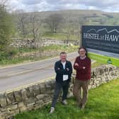 Hospitality professional Steve Bussey and David Miller at Hawes Youth Hostel