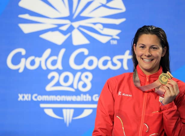 Life at the top: Aimee Willmott celebrates winning the 400m individual medley Commonwealth Games title in 2018, the medal highlight of a career that will now encompass three Olympic Games.(Picture: PA)