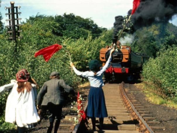 A scene from The Railway Children, released in 1970, that was filmed on Keighley & Worth Valley Railway