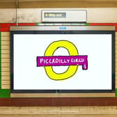 Artwork by Bradford-born artist David Hockney unveiled at London's Piccadilly Circus Tube station. Picture: Twitter/MayorofLondon