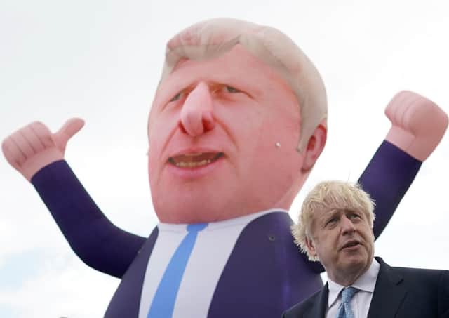 Boris Johnson showed the cheeky side to his character when visiting Hartlepool after his party's by-election win.