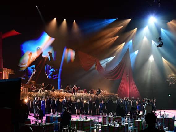 The Lewisham and Greenwich NHS Choir perform with Pink and Rag'n'Bone Man during the Brit Awards 2021 at the O2 Arena, London.