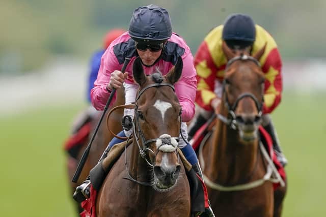 Spanish Mission ridden by William Buick go on to win The Matchbook Yorkshire Cup Stakes during day three of the Dante Festival at York Racecourse.