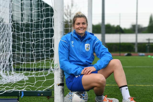 On the ball: Huddersfield Town Women's Sarah Danby. Picture : Jonathan Gawthorpe