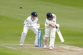 Debutant: Harry Duke behind the stumps for Yorkshire in Cardiff. Picture: John Heald
