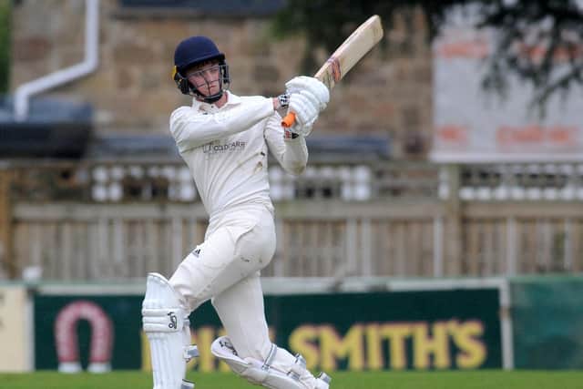 Match-winner:
Collingham teenage wicketkeeper/bastman Daniel Kilby, who scored 50 from 45 balls with 6 fours and 3 sixes to help his side reach the revised 115 off 28 overs after North Leeds hit 151 in the Aire-Wharfe League. Picture: Steve Riding