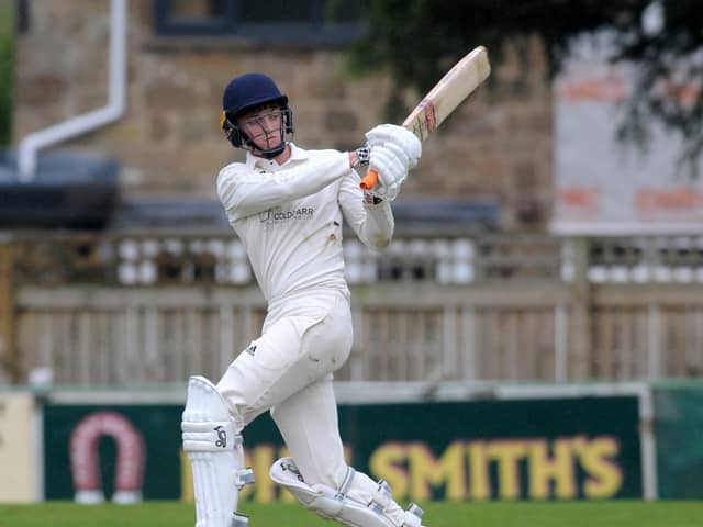 Match-winner: 
Collingham teenage wicketkeeper/bastman Daniel Kilby, who scored 50 from 45 balls with 6 fours and 3 sixes to help his side reach the revised 115 off 28 overs after North Leeds hit 151 in the Aire-Wharfe League. Picture: Steve Riding