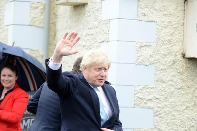 Boris Johnson visits Jackson's Wharf, Hartlepool following Conservative by-election victory. Pic by Stu Norton