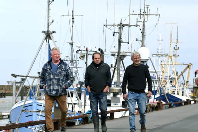 Bridlington Harbour fishermen Andrew Sanderson, Frank Powell and Shaun Wingham