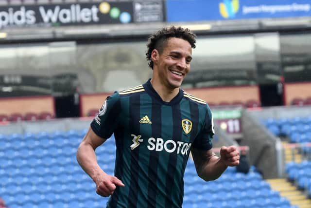 One to watch - Rodrigo celebrates after scoring the fourth goal for Leeds. (Picture: Simon Hulme)