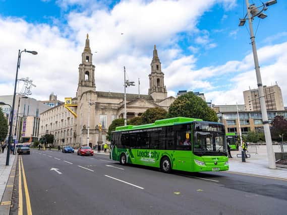 The first-ever zero emission bus fleet for West Yorkshire was unveiled in Leeds last year. (YPN).