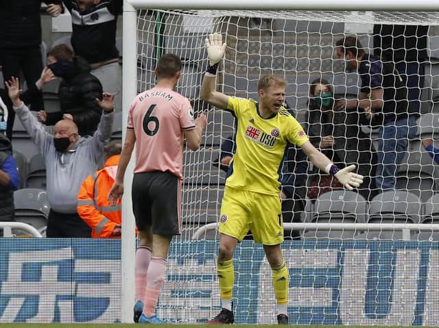 OUTSTANDING: Sheffield United goalkeeper Aaron Ramsdale
