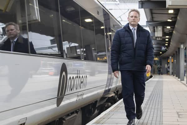 Transport Secretary Grant Shapps during a visit to Leeds in January last year.