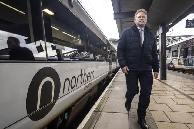 Transport Secretary Grant Shapps visits Leeds Train Station as it is announced that the Northern Rail franchise will only be able to continue "for a number of months". PA Photo. Picture date: Thursday January 9, 2020. The Northern Rail franchise will only be able to continue "for a number of months", according to the most recent financial information, the Government has said. Transport Secretary Grant Shapps during a visit to Leeds in January last year.