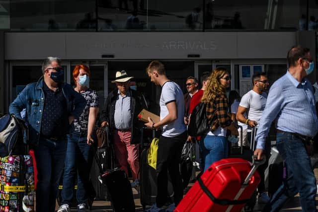 Holidaymakers arriving in Portugal earlier this week.
