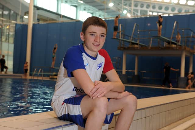 Way back when - Matty Lee aged 14 from Moortown, bacj in 2012 at the John Charles Aquatics Centre, ahead of a competition in Adelaide (Picture: Tony Johnson)