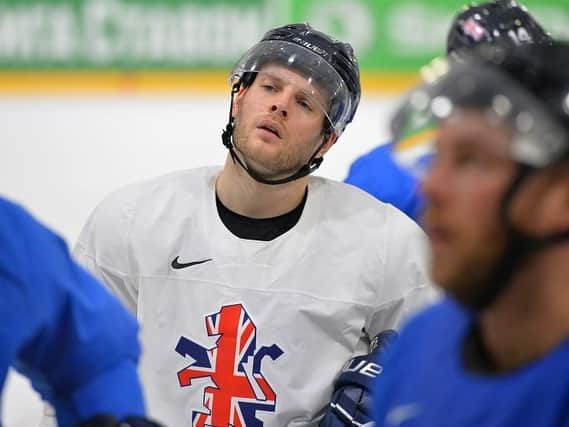 SURPRISE, SURPRISE: Sheffield Steelers' Robert Dowd listens in during a practise session in Riga earlier this week. Picture: Dean Woolley.