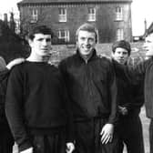 Len Badger (far right) pictured in 1966 with Sheffield United team-mates (from left) Mick Hill, Alan Woodward, Mick Jones and Bernard Shaw.