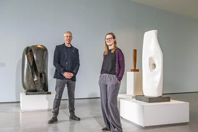 Director Simon Wallis with curator Eleanor Clayton at The Hepworth in Wakefield. Picture: Tony Johnson
