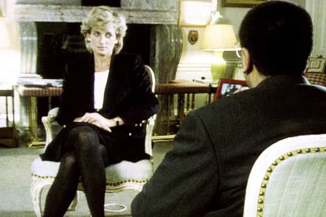 File photo dated 20/11/95 of Diana, Princess of Wales, during her interview with Martin Bashir for the BBC.