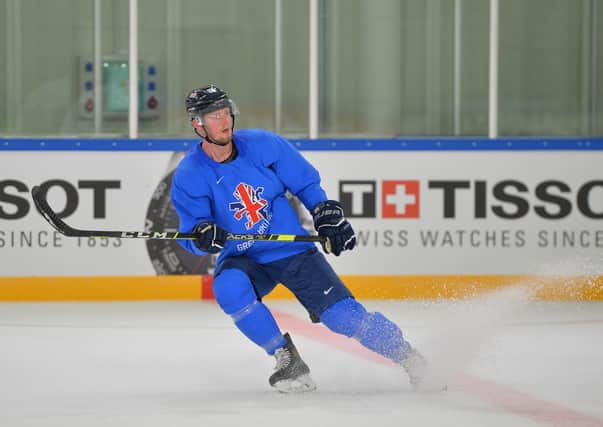 FOCUS: GB and Sheffield Steelers' defenceman Davey Phillips. Picture: Dean Woolley.