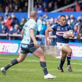 Wakefield Trinity's Biull Tupou on the charge against Hull KR (DEAN WILLIAMS)