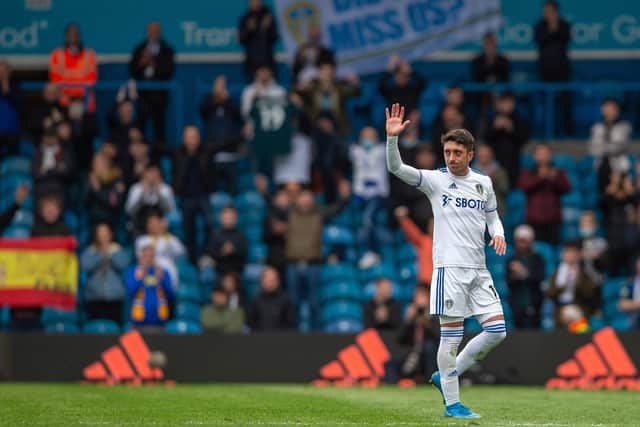 Pablo Hernandez waves to the fans as he is subbed.  Picture Bruce Rollinson
