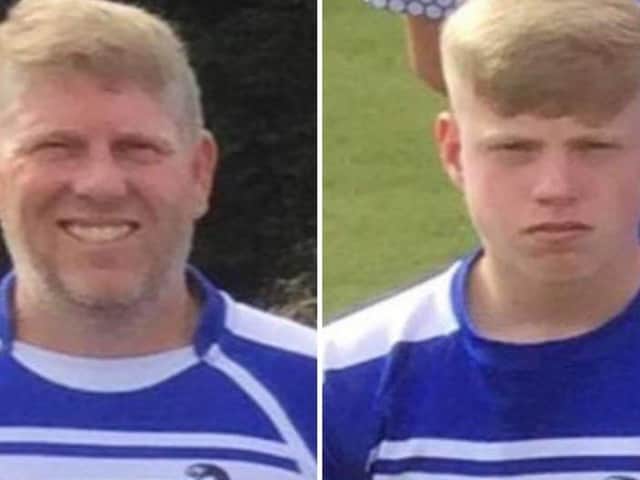 Clayton Bottomley (right), 18, has died after sustaining injuries from a workplace incident which also killed his father Dave (left).