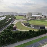 A computer generated image of the Olympic legacy park  provided by Whittam Cox