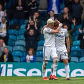 GOODBYE: An emotional Gaetano Berardi is consoled by Ezgjan Alioski at Elland Road on Sunday afternoon. Picture: Bruce Rollinson