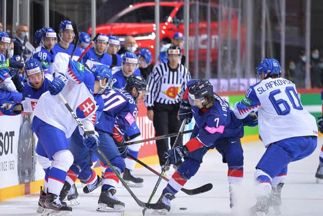 GB pushed world No 9 Slovakia close before succumbing to a 2-1 defeat on Sunday in Riga. Picture: Dean Woolley.