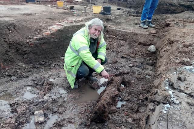 A dig in 2019 in the car park near The Deep revealed part of a cannon