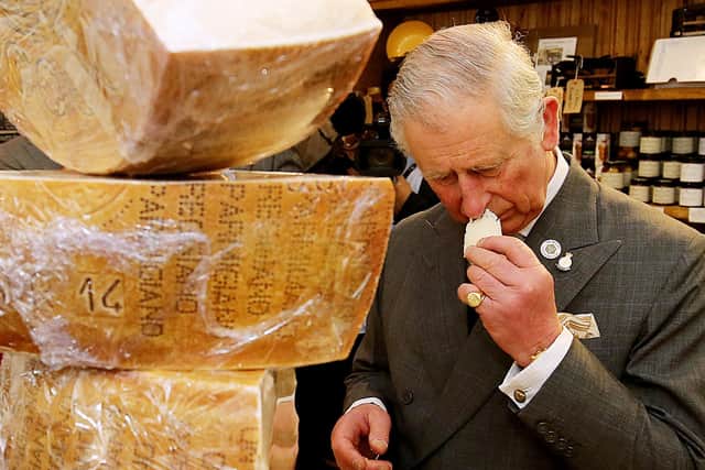Prince Charles during a visit to The Courtyard Dairy in 2017.
