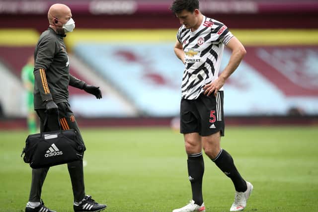 Manchester United's Harry Maguire is struggling with injury. Photo: Nick Potts/PA Wire.