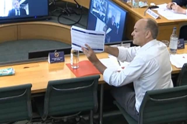 Dominic Cummings, former Chief Adviser to Prime Minister Boris Johnson, giving evidence to a joint inquiry of the Commons Health and Social Care and Science and Technology Committees on the subject of Coronavirus: lessons learnt.