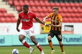 POSITIVE IMPRESSION: Sheffield United's Regan Slater in action while on loan at Hull City against Charlton Athletic in League One last season. Picture: Steven Paston/PA
