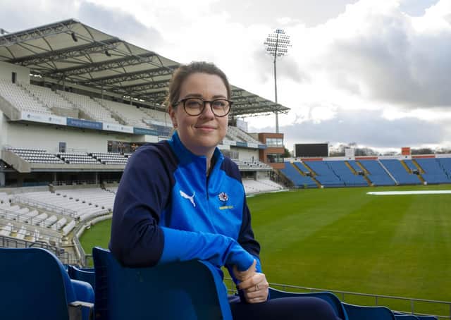 Back in business: Katie Levick at Headingley which will have fans in for Saturday’s Northern Diamonds opener. (Picture: Tony Johnson)