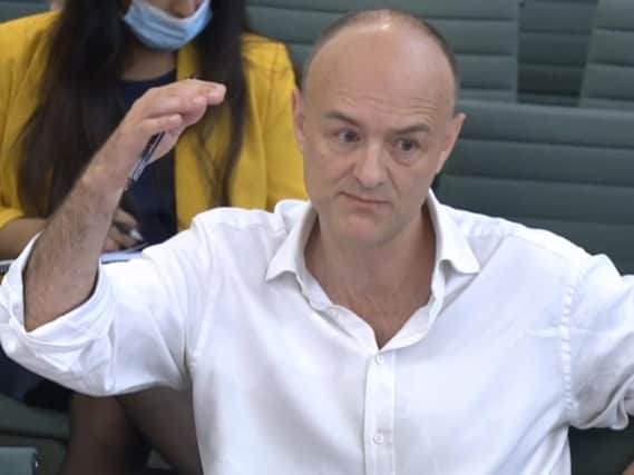 Dominic Cummings, former Chief Adviser to Prime Minister Boris Johnson, giving evidence to a joint inquiry of the Commons Health and Social Care and Science and Technology Committees on the subject of Coronavirus: lessons learnt. Pic: PA