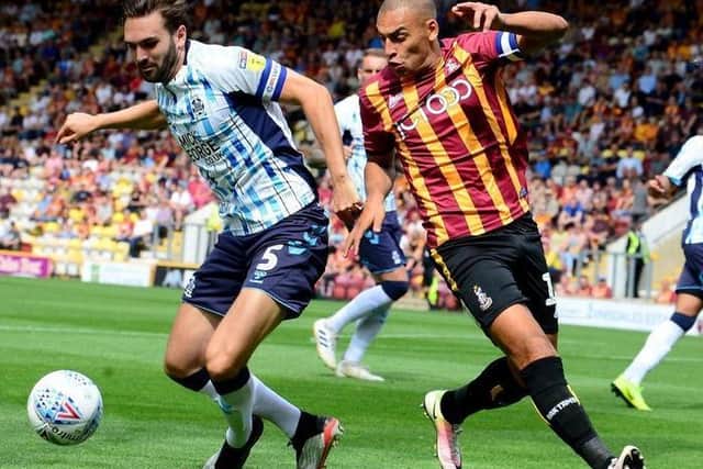 James Vaughan, pictured during his time at Bradford City in 2019-2020.