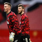 Out of the shadow: Manchester United goalkeepers Dean Henderson and David de Gea.