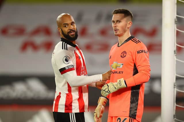 Blades star: David McGoldrick with loanee Dean Henderson, who played a prominent role in Sheffield United's first premier League season.
