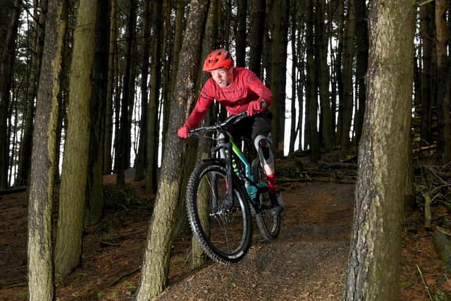Phil Thurlow on one of his mountain bike trails