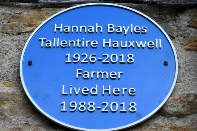 Cottage owner Mark Siswick had this blue plaque made in Hannah's memory