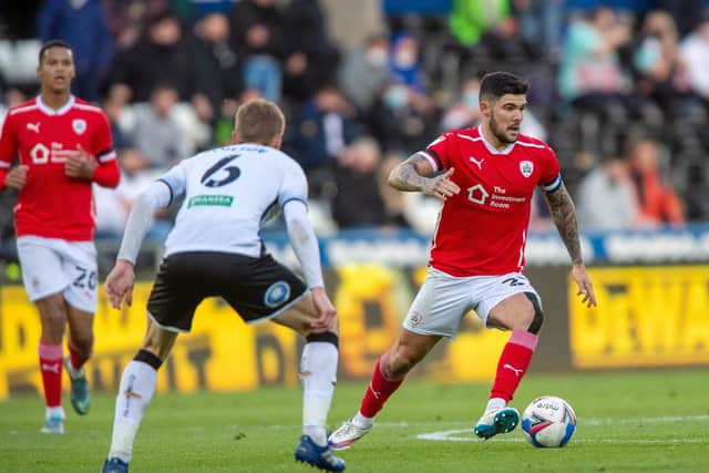 SHOULD HE STAY OR SHOULD HE GO? Alex Mowatt could be on his through the exit door at Barnsley this summer.  Picture: Bruce Rollinson